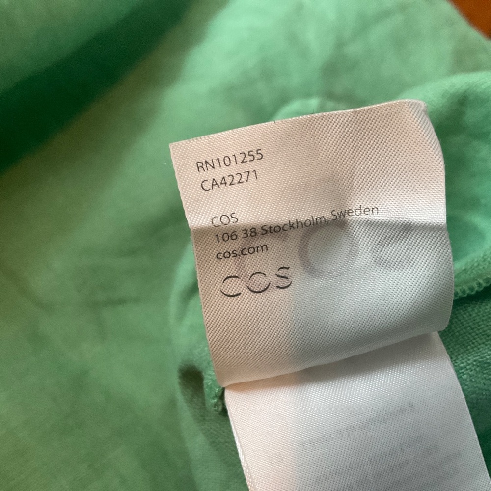 COS Oversized Button Down 100% Linen Shirt Dress Maxi Size XS - Picture 8 of 9